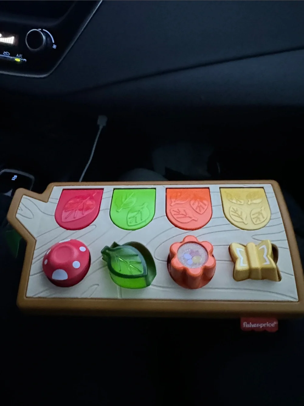 Fisher-Price Wooden Style Forest Shape Sorter - Red, Green, Orange, Yellow, Pink